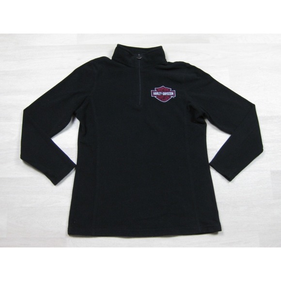 Harley-Davidson Jackets & Blazers - Harley-Davidson Fleece 1/4 Zip Pullover Sweatshirt Women's (M) Motorcycle Biker